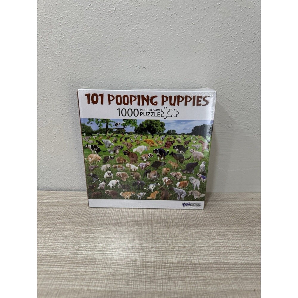 101 Pooping Puppies Puzzle - 1000 Piece Funny Jigsaw Puzzle Adults Kids Gift NEW